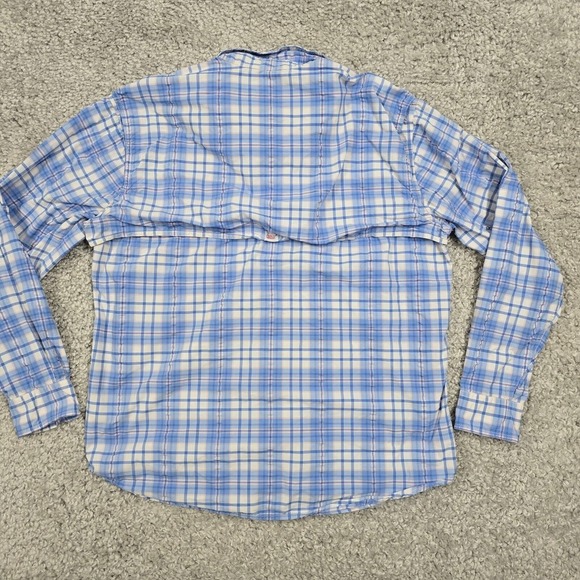 Vineyard Vines Harbor Shirt Mens Medium Blue Plaid Button Up Lightweight Vented - Picture 7 of 11